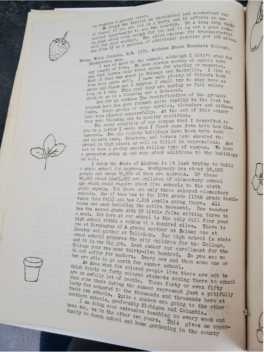 a typwritten page from a newsletter