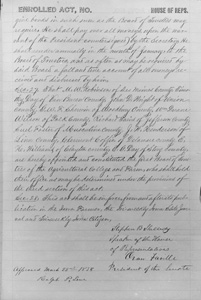 State of Iowa Legislative Act 91, 1858