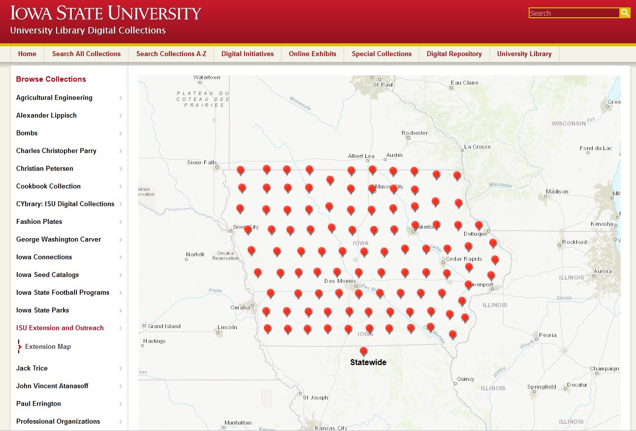Screenshot of the Browse by Map feature