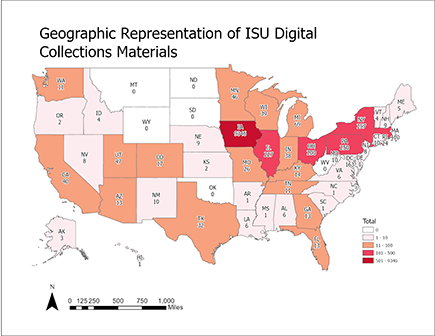 Graphical Representation of ISU library US collections