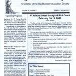 Scan of the cover page from the Big Bluestem Audubon Society Volume 36