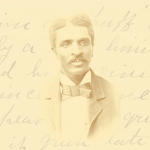Septic image of George Washington Carver overlaid hand-script 