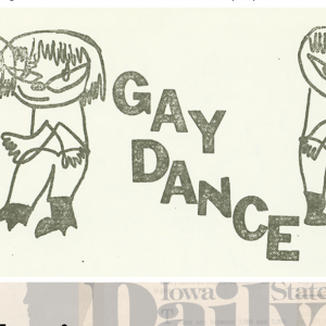A section of advertising for a Gay Dance program